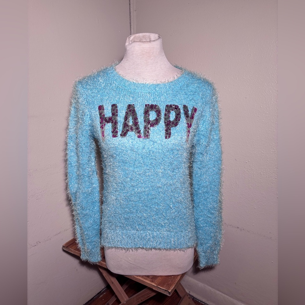 Piper Happy Sequence Shaggy Sweater